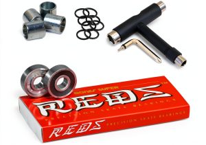 Bones Skateboard Bearings ABEC5 8-Piece Kit with Spacers and T-Tool-0