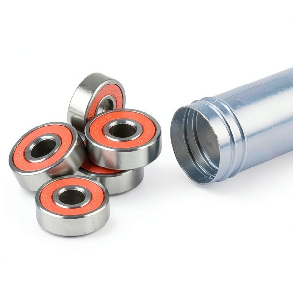 GCAMX GCA ABEC-9 Skateboard Bearings 608 RS Red Silver 8‑Piece Set-4