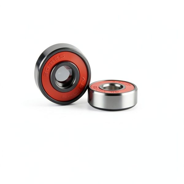 GCAMX GCA ABEC-9 Skateboard Bearings 608 RS Red Silver 8‑Piece Set-1