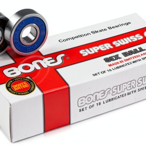 Skateboard Bearings Bones 6 Ball Metal Nylon-0