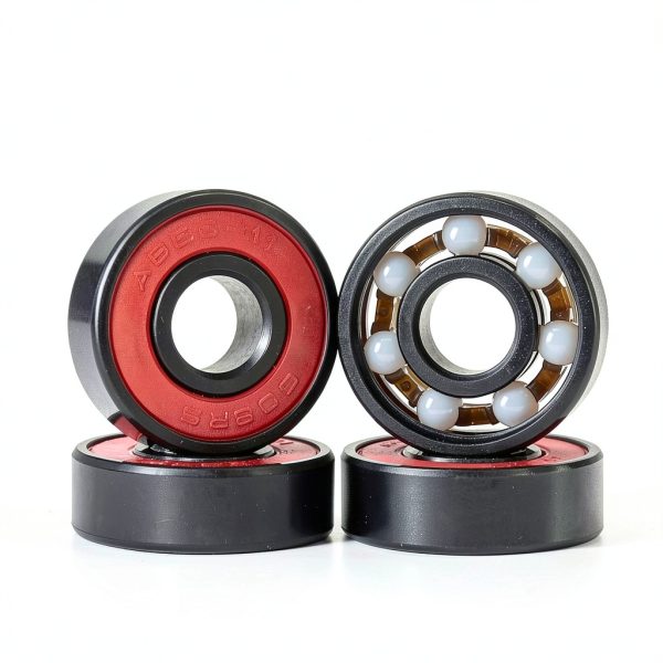 Z-FIRST Hybrid Black Ceramic Skateboard Bearings 8x22x7mm Pack of 4-0