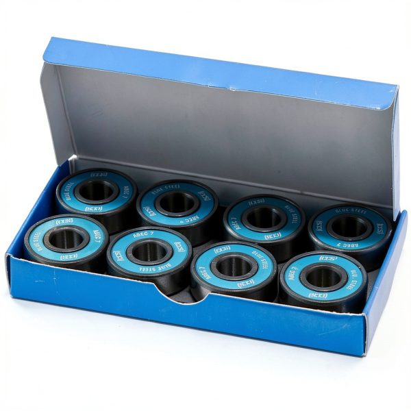 Skateboard Bearings CCS 8 Pack ABEC-7 Ceramic Blue Steel Set-0