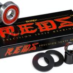 Bones Skateboard Bearings 8 Pack with Rubber Shield and Nylon Retainer-0