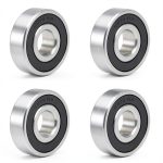 Skateboard Bearings WAF 6201 RS 4 Piece Chrome Steel Set-0