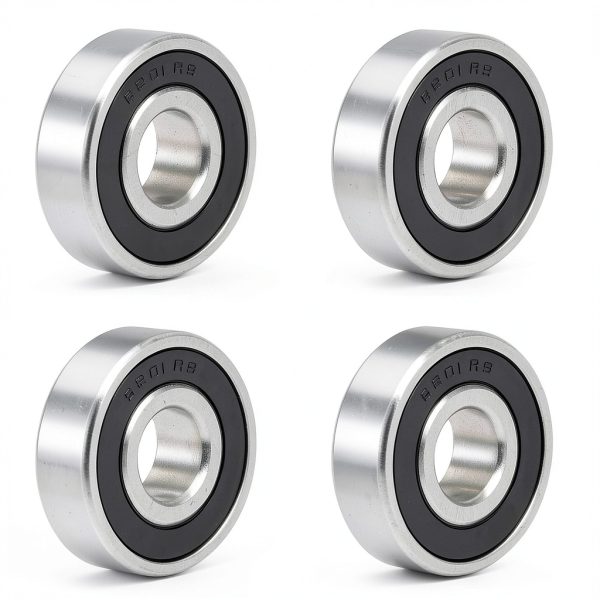 Skateboard Bearings WAF 6201 RS 4 Piece Chrome Steel Set-0