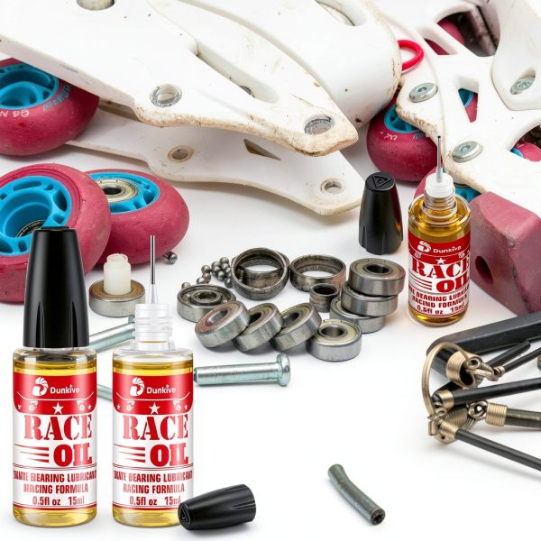 Skateboard Bearing Lube Dunkive 2‑Bottle Set Child‑Safe Cap Needle Tip-6