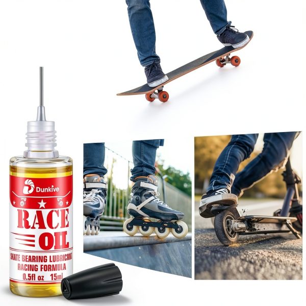 Skateboard Bearing Lube Dunkive 2‑Bottle Set Child‑Safe Cap Needle Tip-5