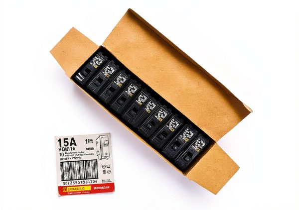 Square D HOM115 Circuit Breaker 10 Pack 15A 120V UL Listed Schneider-0