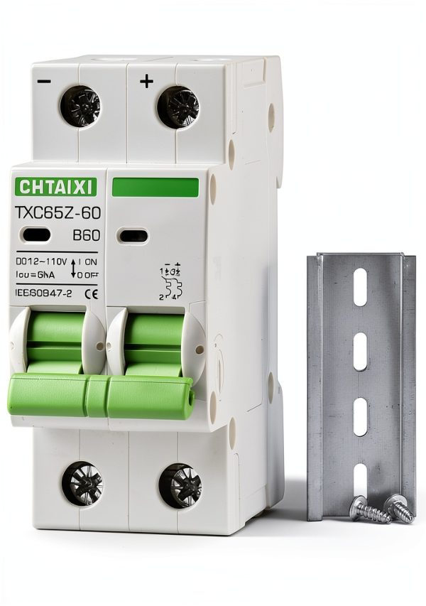 12V-110V DC Miniature Circuit Breaker CHTAIXI 60A 2‑Pole Protector-0